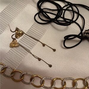 Gold Butterfly Drop Earrings